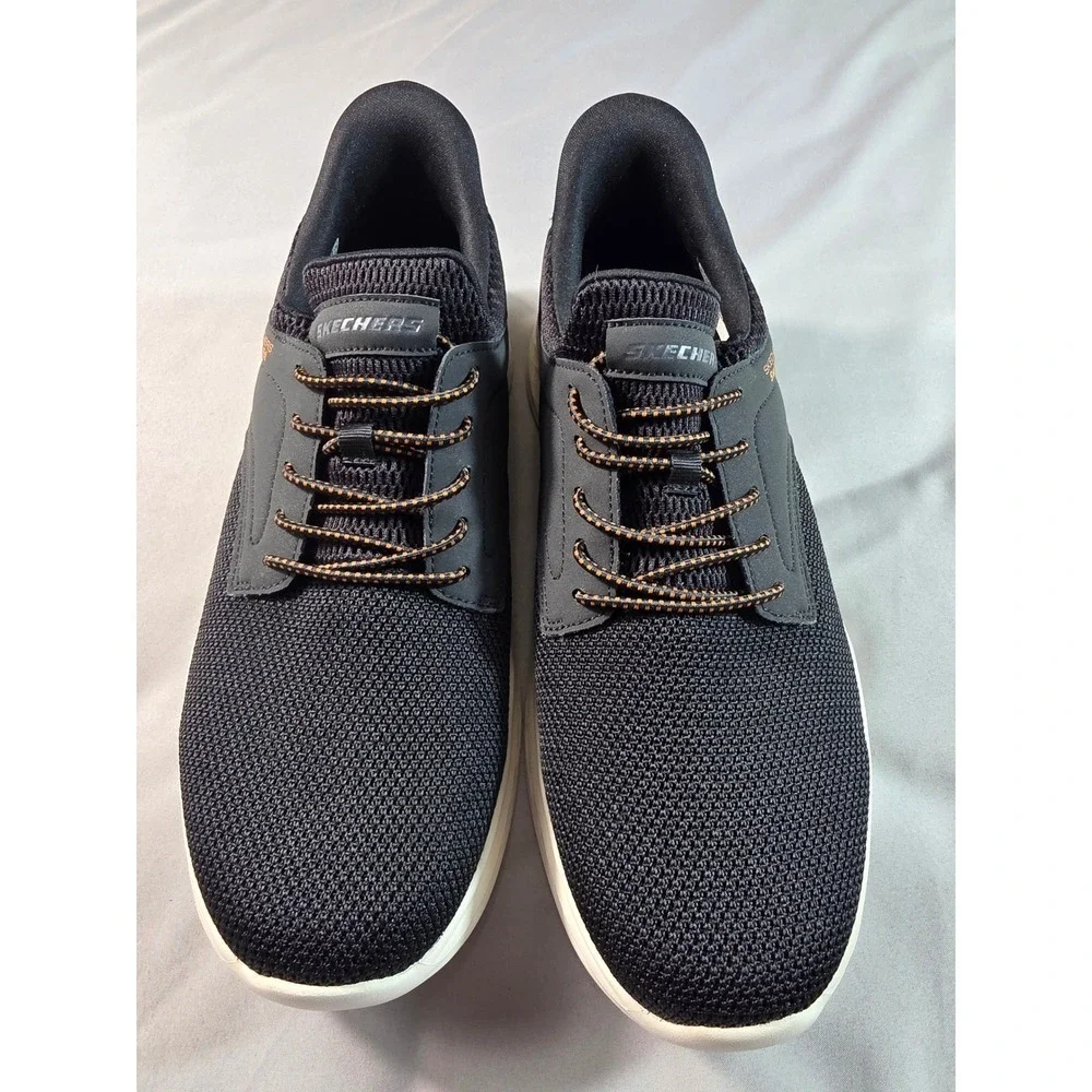 Skechers Swift Fit Hands Free Slip-ins Mens 11 Black Sneakers NEW